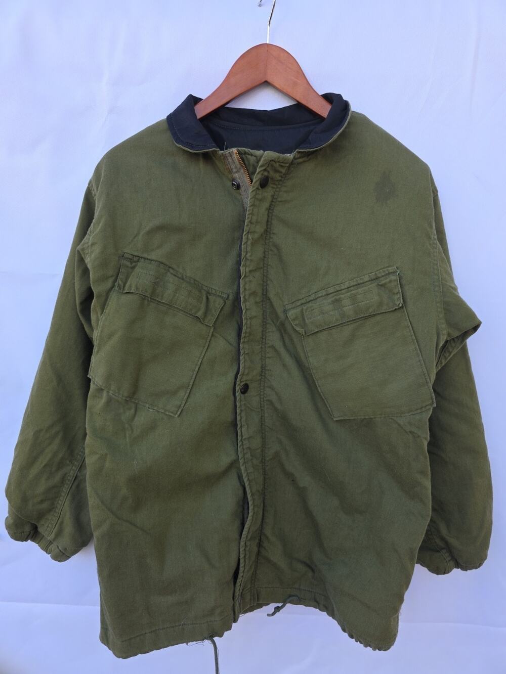 Vintage 1978 US Military OG-107 Chemical Protective Coat 18" Shoulder 20" P2P 23